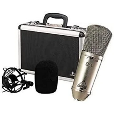 Image de Behringer B 1 Microphone à Condensateur de Studio Grand Diaphragme et Pulvérisation d&#039;Or, Argent