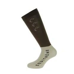 Image de EQUITHÈME Chaussettes d&#039;Équitation Compet Noir/Gris 36 41