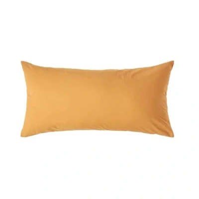 Image de HOMESCAPES Taie d&#039;oreiller 40x80 cm en 100% Coton égyptien 200 Fils Coloris Jaune Moutarde
