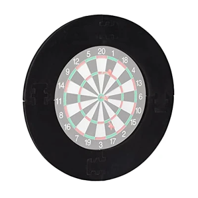Image de Relaxdays, noir Bordure de protection R7,bague cible pour jeu fléchettes tournoi dartboard 45 cm, Ø 72 Adulte unisexe, x 3 cm