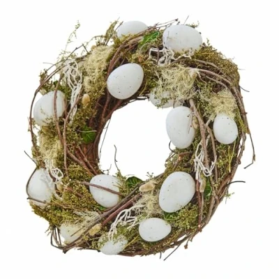 Image de Loberon Couronne d&#039;œufs Lune Vert/Blanc