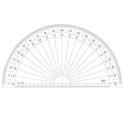 Image de GRAPHOPLEX Rapporteur 1/2 cercle 30cm grades Transparent
