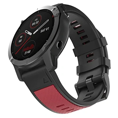 Image de MYSNBKN Bracelet de Montre Compatible avec Fenix 5 Bracelets en Silicone 22MM Largeur pour / Plus/Fenix 6/ 6 Pro/Forerunner 935/945/Approach S60