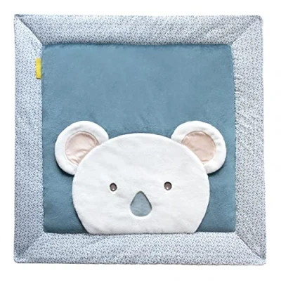 Image de Doudou et Compagnie Tapis d&#039;Eveil Bébé Yoca Le Koala Bleu 100 x cm Pour 0 6 Mois Rembourré Confortable Adapté au Parc Idée Cadeau De Naissance Tapidou DC3684
