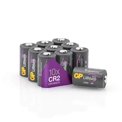 Image de Piles CR2 Lot de 10 GP Extra Batteries / DLCR2 3V Lithium Longue durée pour caméras, Lampes, alarmes, capteurs