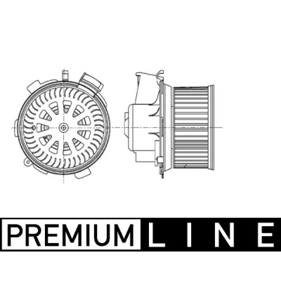 Image de MAHLE ORIGINAL AB 66 000P Pulseur d&#039;Air pour véhicules avec système de climatisation direction à droite/à gauche sans régulateur intégré