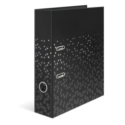 Image de HERMA 20120 Classeur A4 Color noir 7 cm de large en carton avec impression intérieure pour l&#039;école et le bureau à anneaux stable garçons filles