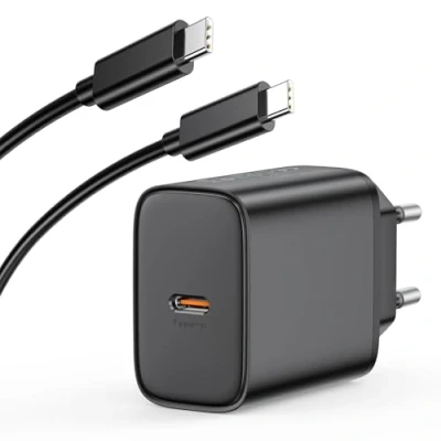Image de 45W Chargeur USB C Secteur Charge Rapide for Samsung Galaxy S24/S23/S22/S21 Ultra/S20/S20+/Note 20/10/9/8/A73/A53/A52/S10/S9, iPhone 16/15 et 2M Câble, Adaptateur Type Mural Alimentation Prise Noir