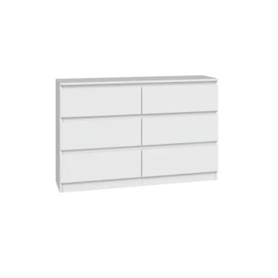 Image de CDF Commode Malwa M6 120 Couleur : Blanc Armoire pour Documents, Petits Objets Idéal Salon, Chambre à Coucher, d&#039;enfant, et Bureau 6 tiroirs spacieux