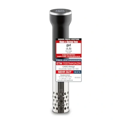 Image de CASO SV400 Stick Sous Vide, pour récipients jusqu&#039;à 20l de volume, 25 90C par paliers 0,5C, IPX7, design peu encombrant