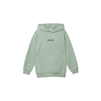 Image de s.Oliver MIT Front UND RÜCKENPRINT Sweat à capuche pour enfants, Taille: 11 12a, Salbeigrün