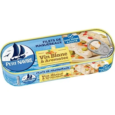 Image de PETIT NAVIRE Filets De Maquereaux Vin Blanc Aromates Sans Aromes Ajoutés 175G Lot 4