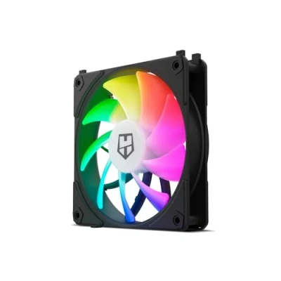 Image de NOX XTREME PRODUCTS Hummer EASY LINK BLACK Ventilateur 120mm, LED ARGB, PMW ultra silencieux, 9 pales, pas de câbles, 4 patins anti vibration en caoutchouc, vitesse jusqu&#039;à 1500RPM, couleur noir