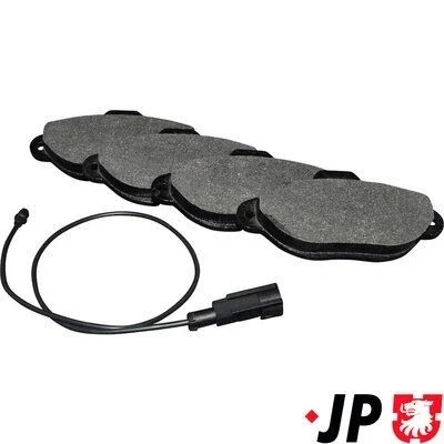 Image de JP GROUP 3363602110 Jeu de plaquettes frein Essieu avant contact signal d&#039;usure inclus FIAT: Punto II 3/5 portes, I portes