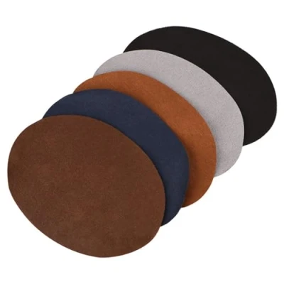 Image de Hilitand Patchs à Repasser, 10Pcs 5 Couleurs Ovale Patch en Cuir PU Réparation Couture Coude Artificiel Thin Coudiere