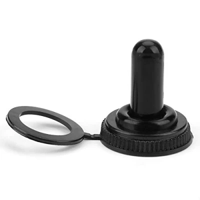 Image de 20pcs 12mm Interrupteur à Bascule Capuchon en Caoutchouc Imperméable Couvre Bottes Noir