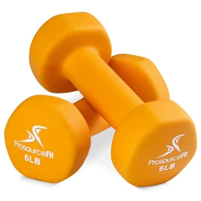 Image de ProsourceFit Neoprene Dumbbell Coated for Non Slip Grip, 6 LB