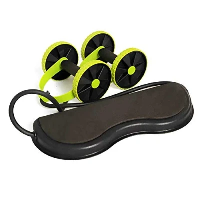Image de FFitnes FFITNESS Bande de roue AB Roller avec résistance élastique, vert, taille unique