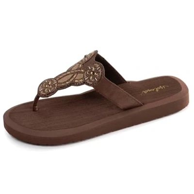 Image de Isotoner Tongs Femme très Confortables, Dessus sophistiqué