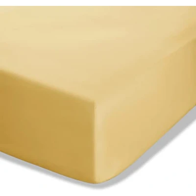 Image de Catherine Lansfield Percale Facile à Repasser Drap Housse, Polyester Coton, Ocre, King Fitted Sheet