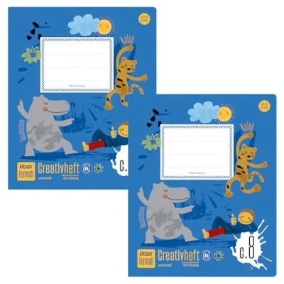 Image de Ursus Formati C.8 Quart Creative Cahier 20 feuilles vierges 100% papier recyclé Lot de 2 lignées combinées pour apprentissage créatif