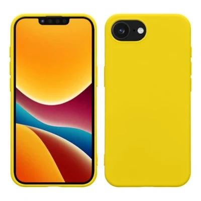 Image de kwmobile Housse Compatible avec Apple iPhone 16e Coque de téléphone Souple et Fine en TPU Silicone Jaune radieux