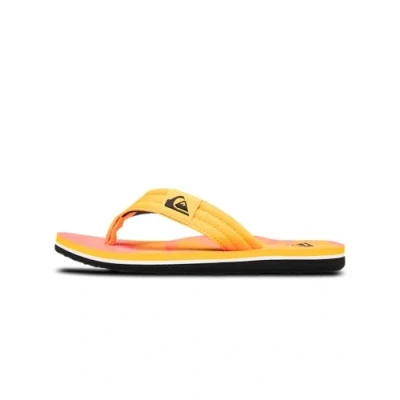 Image de Quiksilver Molokai Layback Tongs pour enfants, Taille: 29, Fiery coral bloomfade Coton