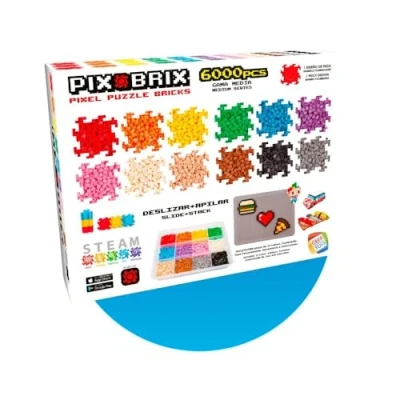 Image de Cefa Toys PIX BRIX PIXEL ART CONTAINER 6000 PIÈCES COULEURS DIFFÉRENTES GAMME MOYENNE