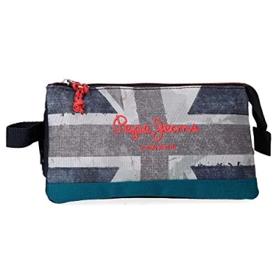 Image de Pepe Jeans Ian Trousse triple compartiment Bleu 22x12x5 cms Polyester