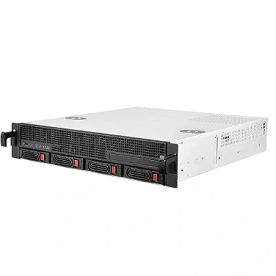 Image de SilverStone SST RM21 304 Châssis de serveur monté en rack 2U, prenant charge 4x HDD / SSD SAS S3.5 &quot;