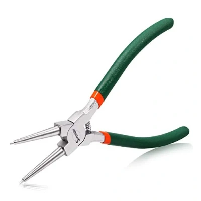 Image de SPEEDWOX pince à anneau encliquetable de 17,8 cm, diamètre la pointe : 0,17 kit pinces circlips internes, retenue précision, mâchoires droites pour retrait bague
