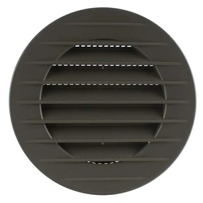 Image de MKK 17969 Grille d&#039;aération extérieure Protection contre les insectes Blanc gris marron 60 70 80 90 100 120 125 150 mm, gris, Ø mm