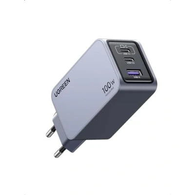 Image de UGREEN Nexode Pro 100W Chargeur Rapide USB C 3 Ports GaNInfinity Prise Compatible avec iPhone 16 Plus Max 15 14 13 12 Galaxy PPS 45W S24 Ultra S23 S22 Pixel iPad MacBook Air M3 M2 M1