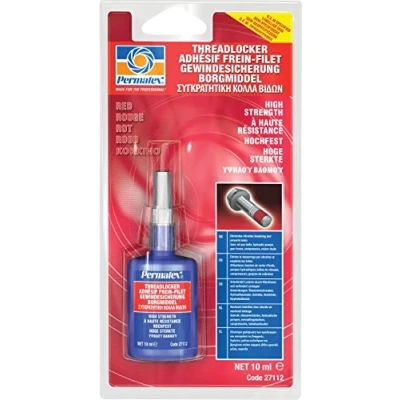 Image de Permatex PX27112 Adhésif Frein Filet à Haute Résistance, Rouge, 10 ML