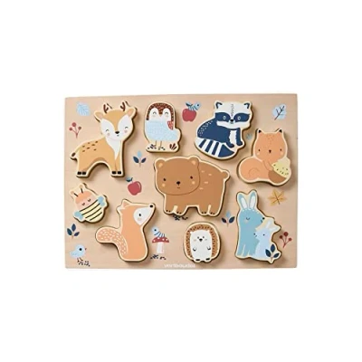 Image de VERTBAUDET Puzzle à encastrer Forêt en Bois Vert TU