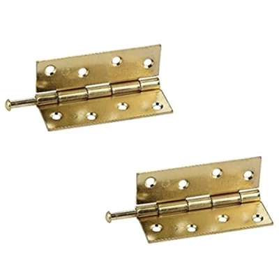 Image de Bulk Hardware BH03837 Charnière axe mobile Electro Laiton, 100 mm, Set de 2 Pièces