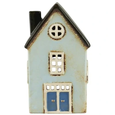 Image de IB Laursen Maison f/bougie chauffe plat Nyhavn double porte toit noir B : 8 H 19 L 11
