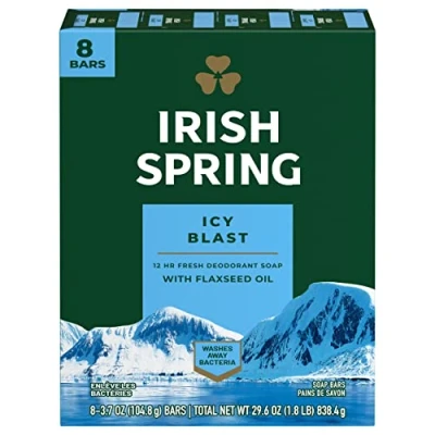 Image de Irish Spring ICY Blast Cool Refreshment Deodorant Soap 8 x 120 ML
