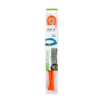 Image de Nite Ize Lot de 2 Cravates réutilisables en Caoutchouc 61 cm Orange