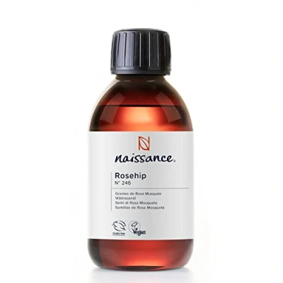 Image de Naissance Huile de Rose Musquée (No. 246) 225ml Naturelle et Pressée À Froid pour Soin Du Corps, Cheveux, Visage, Ongles, Peau, Barbe, Ongles