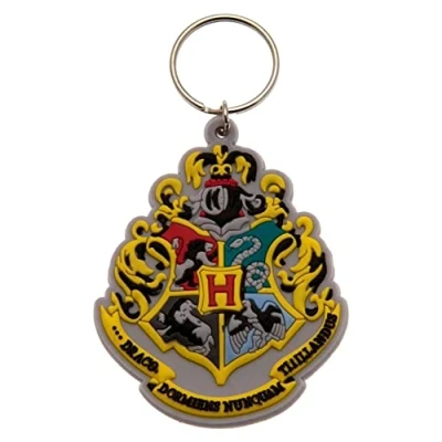 Image de Pyramid International Harry Potter Porte clés en caoutchouc Motif écusson de Poudlard Multicolore 60 x 80 cm