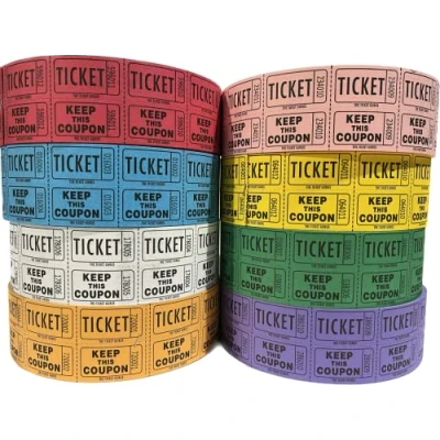 Image de Ticket Guru raffle des Services (4 rouleaux de 2000 Double billets) 8 000 Total 50/50 billets loterie {Choisissez Couleur Combo ci dessous} (4) Random colors