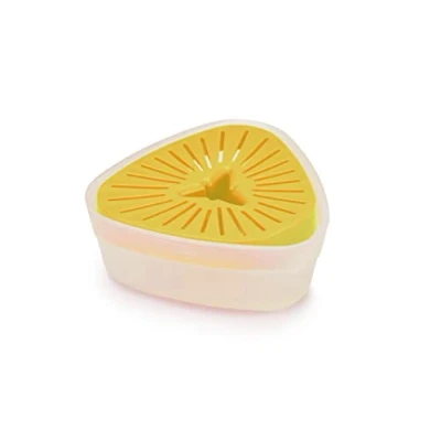 Image de Joseph Duo presse agrumes manuel avec couvercle réversible pour un rangement compact, orange et citron, jaune clair