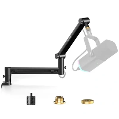 Image de Aokeo AK 58 Bras de microphone réglable pour bureau Convient Blue Yeti, Snowball iCE, HyperX QuadCast, SoloCast, Elgato Wave, etc