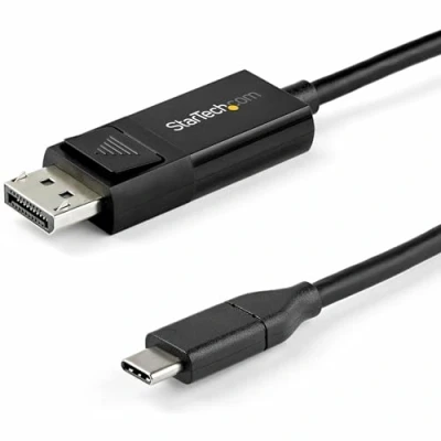 Image de StarTech.com Câble Adaptateur USB C vers DisplayPort 1.4 8K 60Hz/4K Vidéo Bidirectionnel DP ou Réversible HBR3/HDR/DSC Moniteur Type C/TB3 (CDP2DP141MBD)