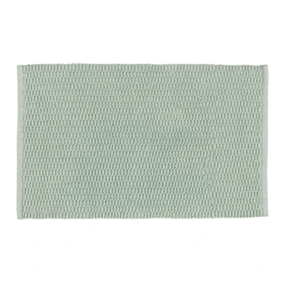 Image de WENKO Tapis de Salle Bain Mona Vert Clair, avec Structure Superficielle Tendance, Lavable, en 100% Coton, 50 x 80 cm