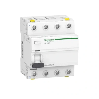 Image de Schneider A9Z24463 Disjoncteur différentiel iID, 4P, 63A, 300mA Type A, Blanc