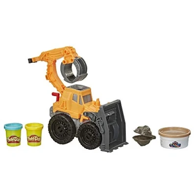 Image de Play Doh Wheels Camion à Chargement Frontal pour Enfants partir de 3 Ans avec pâte Sable 2 Couleurs Classiques, E9226, Multicolore