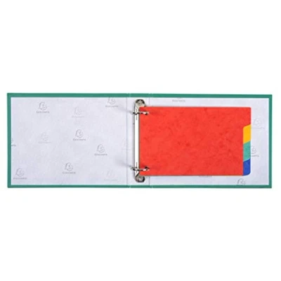 Image de Exacompta Réf. 604E Paquet de 10 intercalaires pour fiches bristol en vértiable carte lustrée souple 225g/m2 FSC® avec 4 onglets neutres 2 anneaux Format à classer 100x150mm couleurs assorties