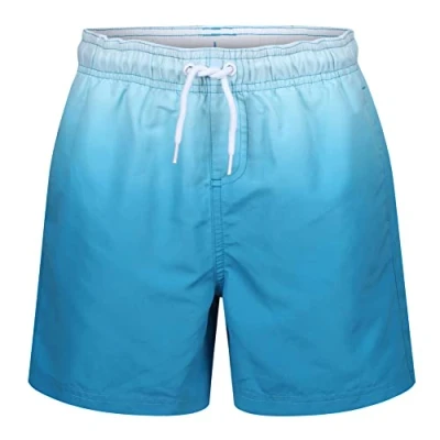 Image de Ript Performance Garçons Essentials Short de bain à séchage rapide avec protection solaire UV 50, Bleu Dip Dye, 11 12 ans